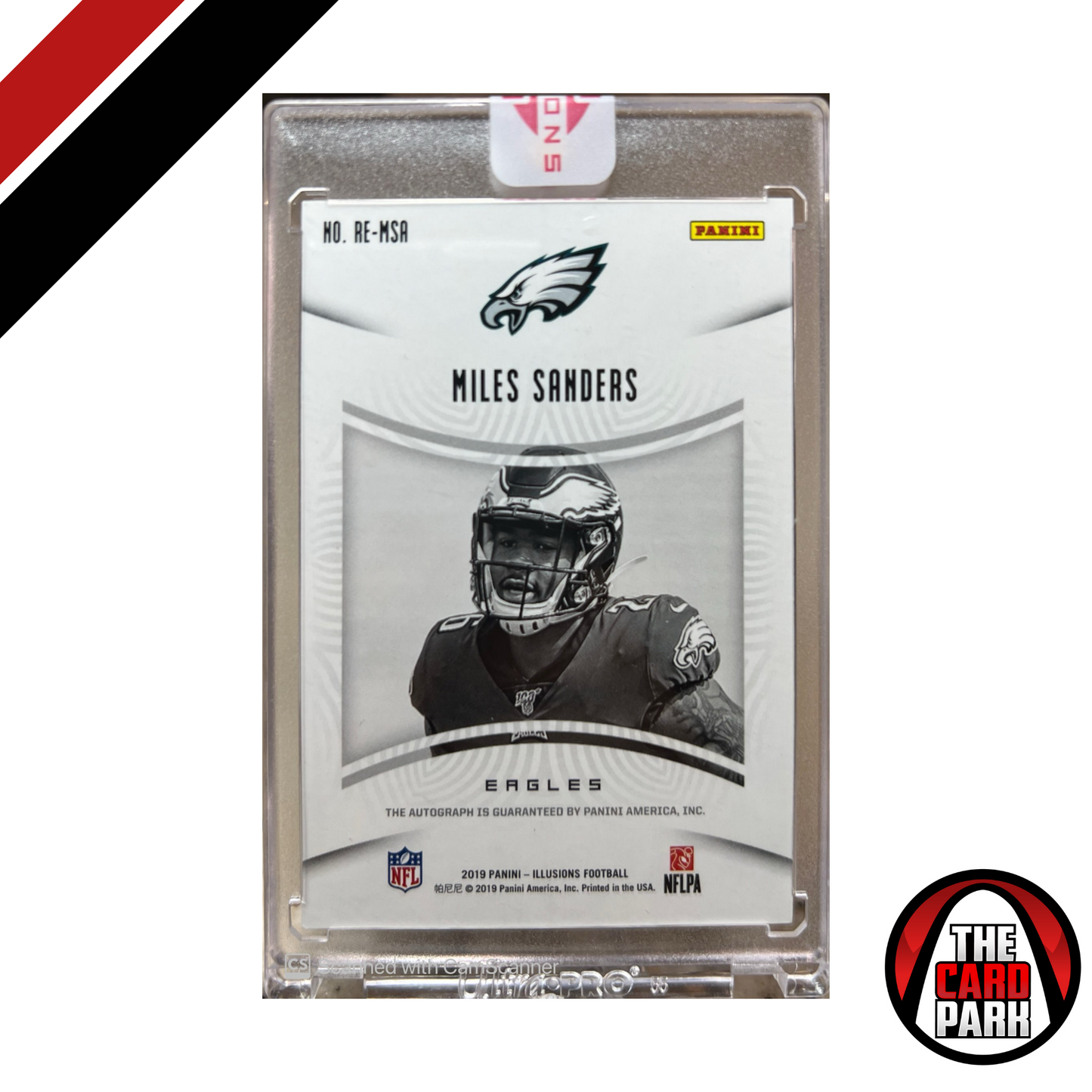 Panini Illusions Football Miles Sanders Rookie Endorsements Auto /10 Green Ink